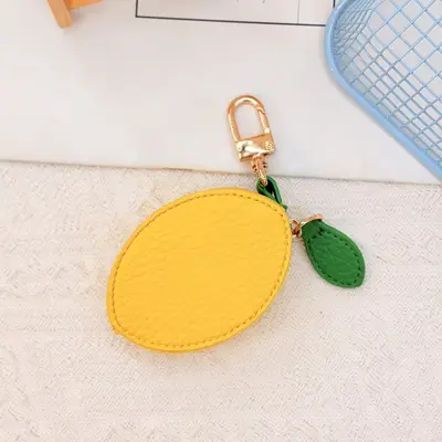 Cute Cartoon Mini Fruit Series Leather Coin Purse Hanging Accessory - 13