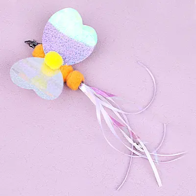 Cat Teaser Wand Replacement Heads with Butterfly, Caterpillar and Mouse - 8
