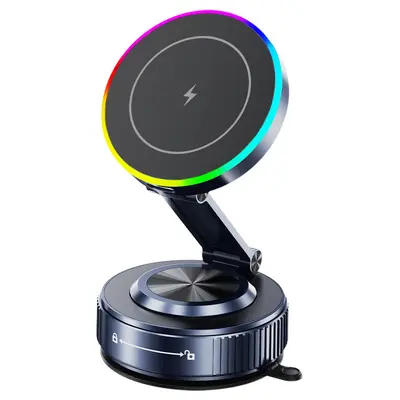 K3 Vacuum Magnetic Car Phone Holder with Wireless Charging - 9