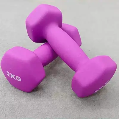 Erkekler ve kadınlar için evde fitness yoga sporları için tam set plastik kaplı dambıl küçük dambıllar saf demir katı dökme demir dambıl seti - 10
