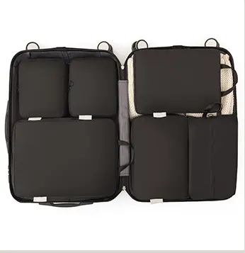 Neue grenzüberschreitende Reise-Aufbewahrungstasche aus Memory-Stoff, sechsteiliges Set, komprimierte Kleidung, Kofferaufbewahrungstasche, Toilettenartikel-Organizer-Tasche - 9