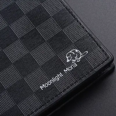 Men's Short Leather Wallet, Retro Minimalist Design, Multi-Compartment, Plaid Pattern - 1