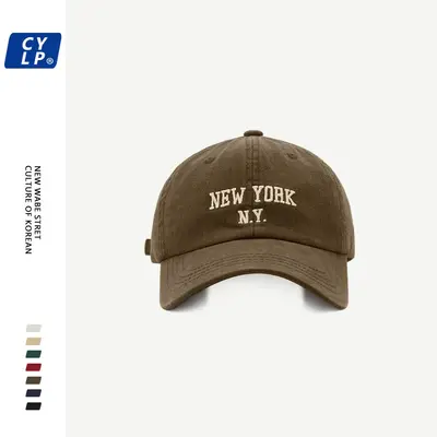 Korean embroidered soft top baseball cap for men, fashionable street style autumn and winter Korean fashion, face-slimming duck bill cap for women wholesale. - 13
