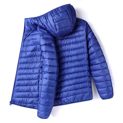 Men's Lightweight Short Hooded Cotton Jacket, Thin and Warm - 4