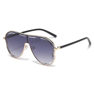 One-Piece Large Frame Toad-Shaped Y2K Sunglasses - 9