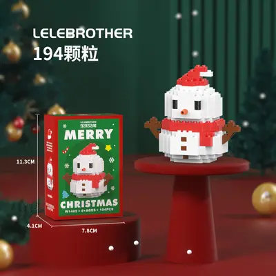 DIY-Mikropartikel-Weihnachtsbausteine, Kinder-Lernspielzeug als Dekofigur - 11