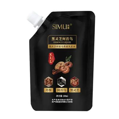 丝幕黑灵芝何首乌洗发水乌黑亮泽控油洁净柔顺清香洗发露批发