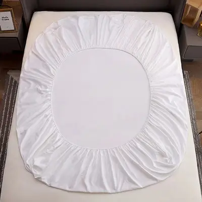 Cotton Fitted Sheet with Mattress Protector for 1.5 m and 1.8 m Beds - 10