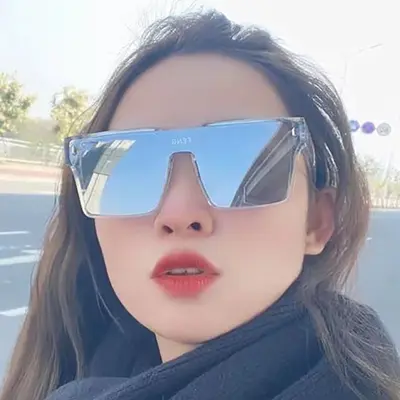 Retro Large Frame UV Protection Unisex Sunglasses - 3