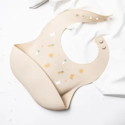 INS-Stil Kinder-Silikonlatz Baby-Fütterungslatz 3D wasserdichter Latz waschbar Speicheltuch - 9