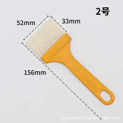 Plastik tahta fırçası sarı ince saplı kalın kıl fırçası klavye fırçası yağ fırçası sos fırçası barbekü fırçası
