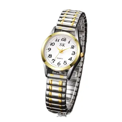 SK Quarz-Armbanduhr digitale Anzeige Edelstahl wasserdicht - 6