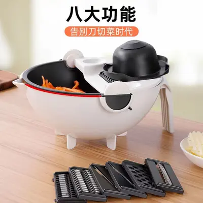 Household multifunctional vegetable cutter with slicer and grater