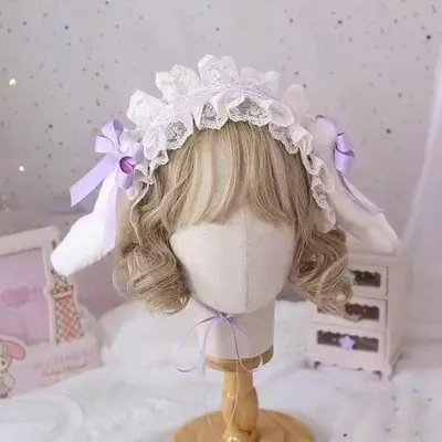 Lolita Style Bow Rabbit Ear Headband - 8