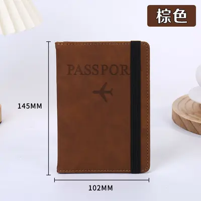 pu皮革护照包亚马逊跨境rfid多卡位多功能passport证件套护照套 - 13