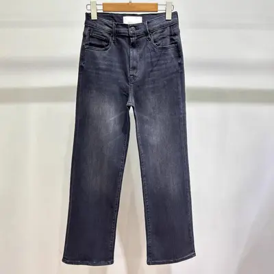 Early Spring Euro-American Alice Mo High-Waisted Loose Daddy Jeans, Straight-Leg Wide-Leg Denim Trousers for Women, Suitable for All Leg Shapes