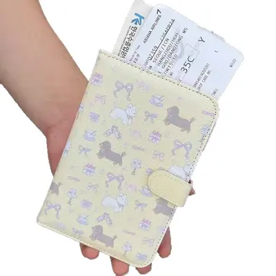 Floral dog passport holder multi-function travel document organizer - 6