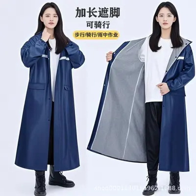 Full-body electric bike raincoat, heavy-duty rain protection - 12
