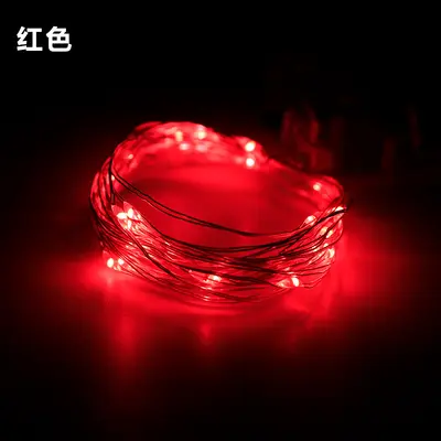 USB bakır tel LED peri ışığı, pil kutulu Noel dekorasyon ışığı - 9