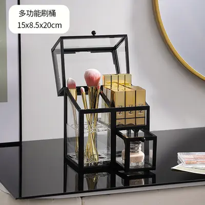 Cosmetic storage box, glass drawer, desktop, dustproof - 8