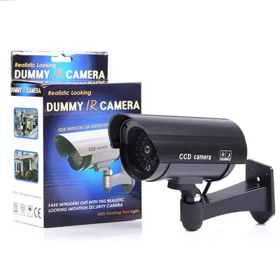 Solar-Powered Simulated Surveillance Dummy Camera