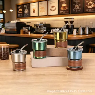 New 304 stainless steel mini wine glass single-layer corrugated edge anti-scald thermos cup outdoor camping style picnic water cup - 4