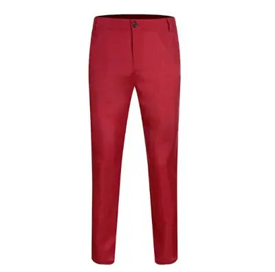 Men's Black Slim Fit Formal Suit Trousers for Office Wear - 10