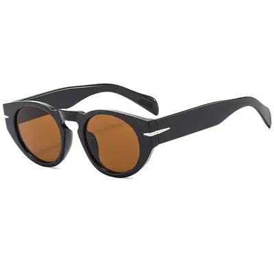 Round Men's Driving Sunglasses, Anti-UV, Wide Temples - 3