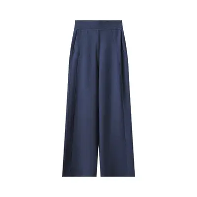 Modal waffle kumaş düz paça kadın eşofman, yüksek bel, günlük yoga pantolonu - 6