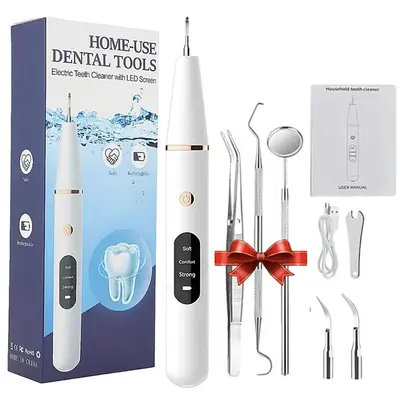 kikido2058 ultrasonik diş temizleyici, taşınabilir, diş taşı çıkarma