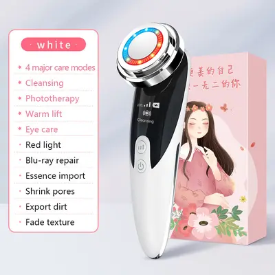 Xinlin beauty equipment ultrasonic introduction device, facial massage, facial cleansing, face washing and red and blue light therapy. - 10