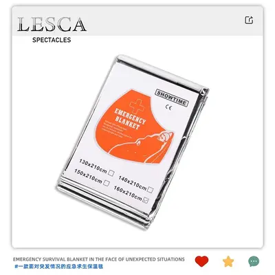 Portable aluminum foil emergency blanket - 7