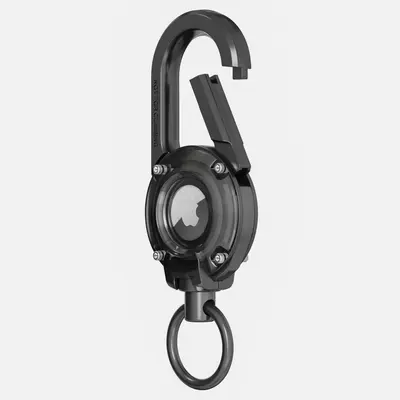 Cross-border new metal carabiner keychain for Apple AirTag locator anti-lost protective case keyring