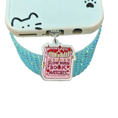 Acrylic cartoon book dust plug pendant style