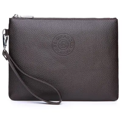 Men's PU Leather Clutch with Phone Compartment - 13