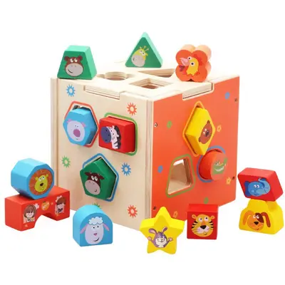 Multifunktionale Montessori-Holzintelligenzbox mit Perlenlabyrinth - 8