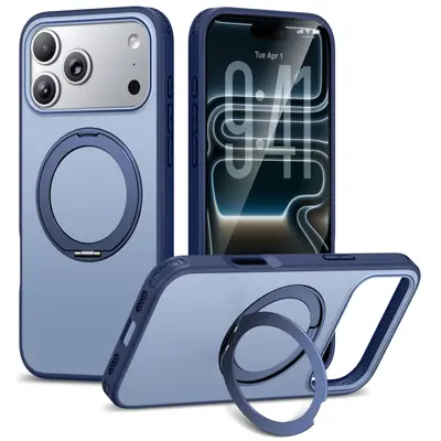 Apple iPhone 18 Pro Max döner manyetik standlı mat kılıf - 11