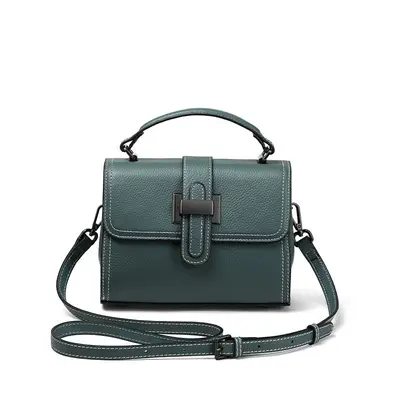Elegant Women's Handbag Genuine Leather Small Square Bag - 7