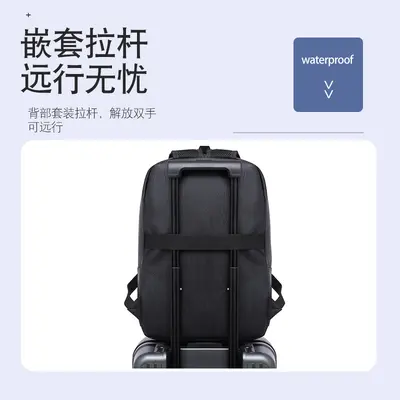 Large Capacity PU Business Commuter Backpack - 5