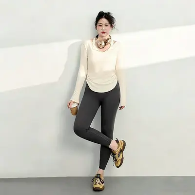 Große Größen Damen-Sportanzug Langarm Pilates - 11