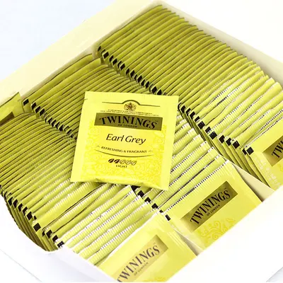 Twinings Earl Grey siyah çay, 100 adet bireysel ambalajlı çay poşeti