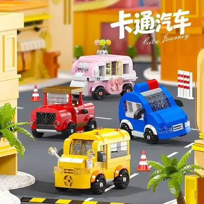LEGO Uyumlu Araba Yapı Blokları, Polis, İtfaiye ve Yarış Arabası Modelleri - 3