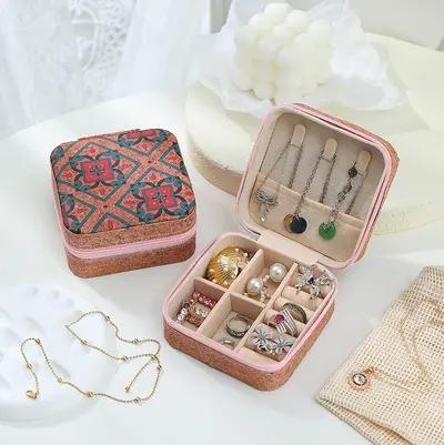 Portable Jewelry Storage Box Valentine's Day Gift Packaging Box Earring Ring Necklace Jewelry Box Decorative Mini Box - 8