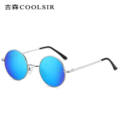 Retro Round Frame Sunglasses Model 8045 with Spring Hinge Polarized - 11