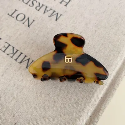 Koreanische Haarklammer mit Buchstabe B aus Acetat - 7