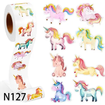 Dinosaurier- und Meerestier-Sticker-Rolle, Dekorations-Geschenkbox - 13