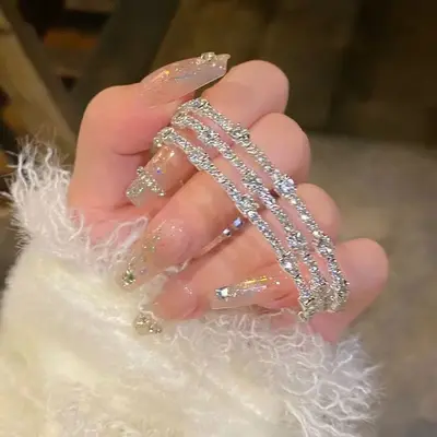 Perlenarmband mit Zirkonia, Prinzessinnen-Stil - 7