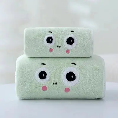 Mercan Kadife Banyo Havlusu 2'li Set