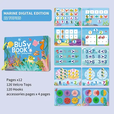 Children's Busy Book with Tear-Out Cartoon Pages, Educational Early Learning Toy - 7