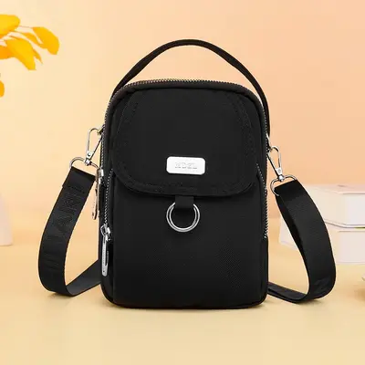 Women's Waterproof Fabric Phone Bag, Single Shoulder, Lightweight - 4